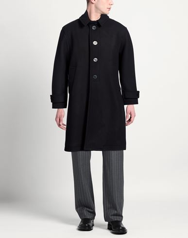 Man Coat Black Size 40 Wool, Polyamide