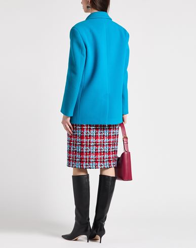 Woman Coat Turquoise Size 4 Virgin Wool