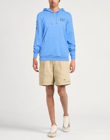 Man Sweatshirt Light blue Size L Cotton