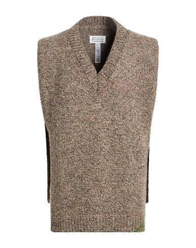 Man Sweater Khaki Size S Wool, Alpaca wool