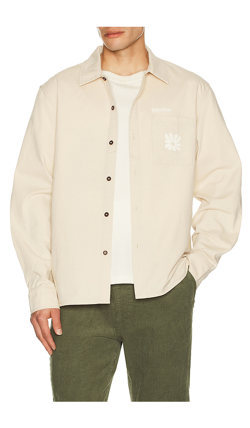 Rhythm Kinetic Long Sleeve Shirt in White. - M also in