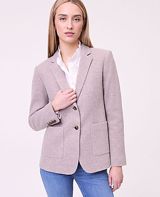 Ann Taylor Weekend Greenwich Blazer in Brushed Knit