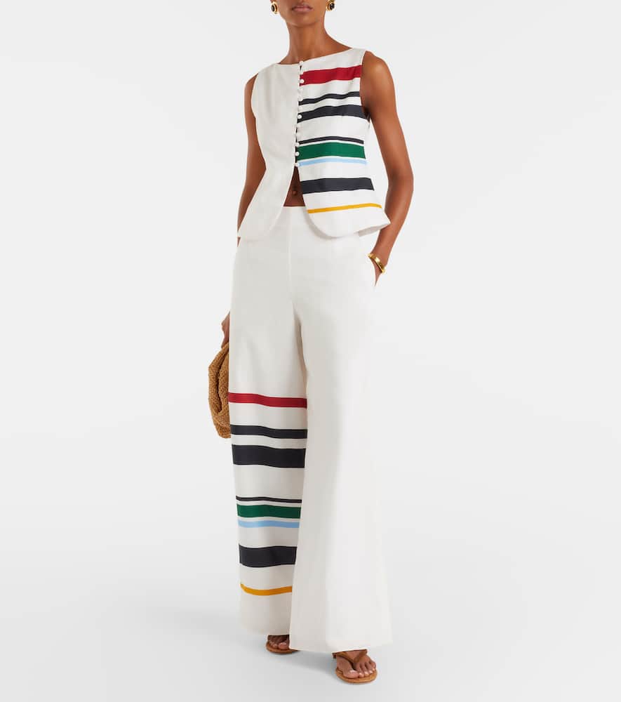 Genova striped linen top