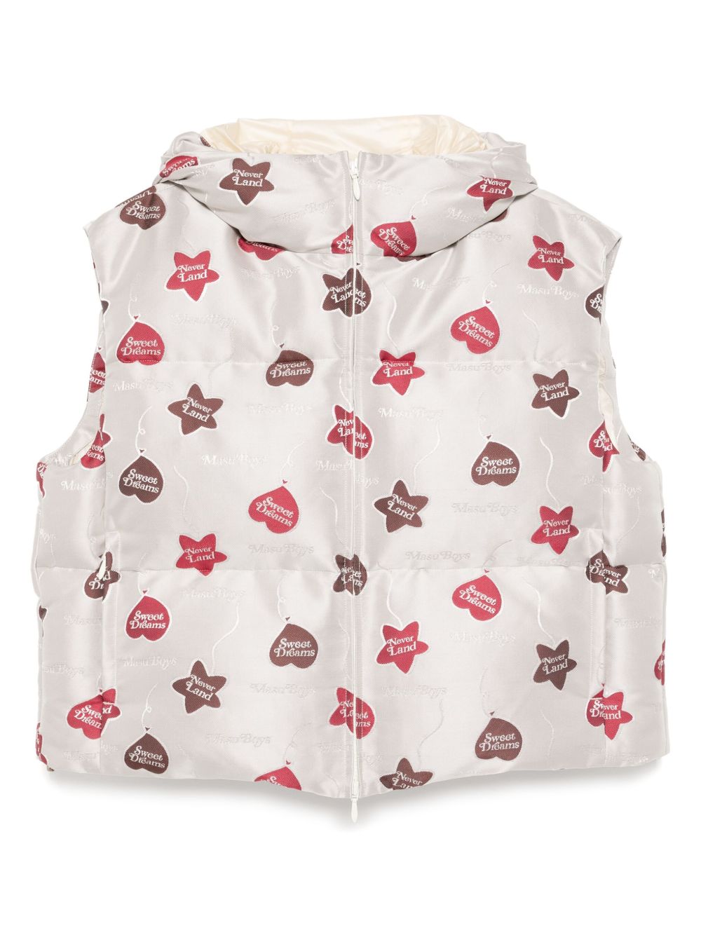 Falling Balloon Down vest jacket - Neutrals