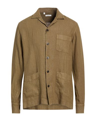 Man Shirt Khaki Size M Linen