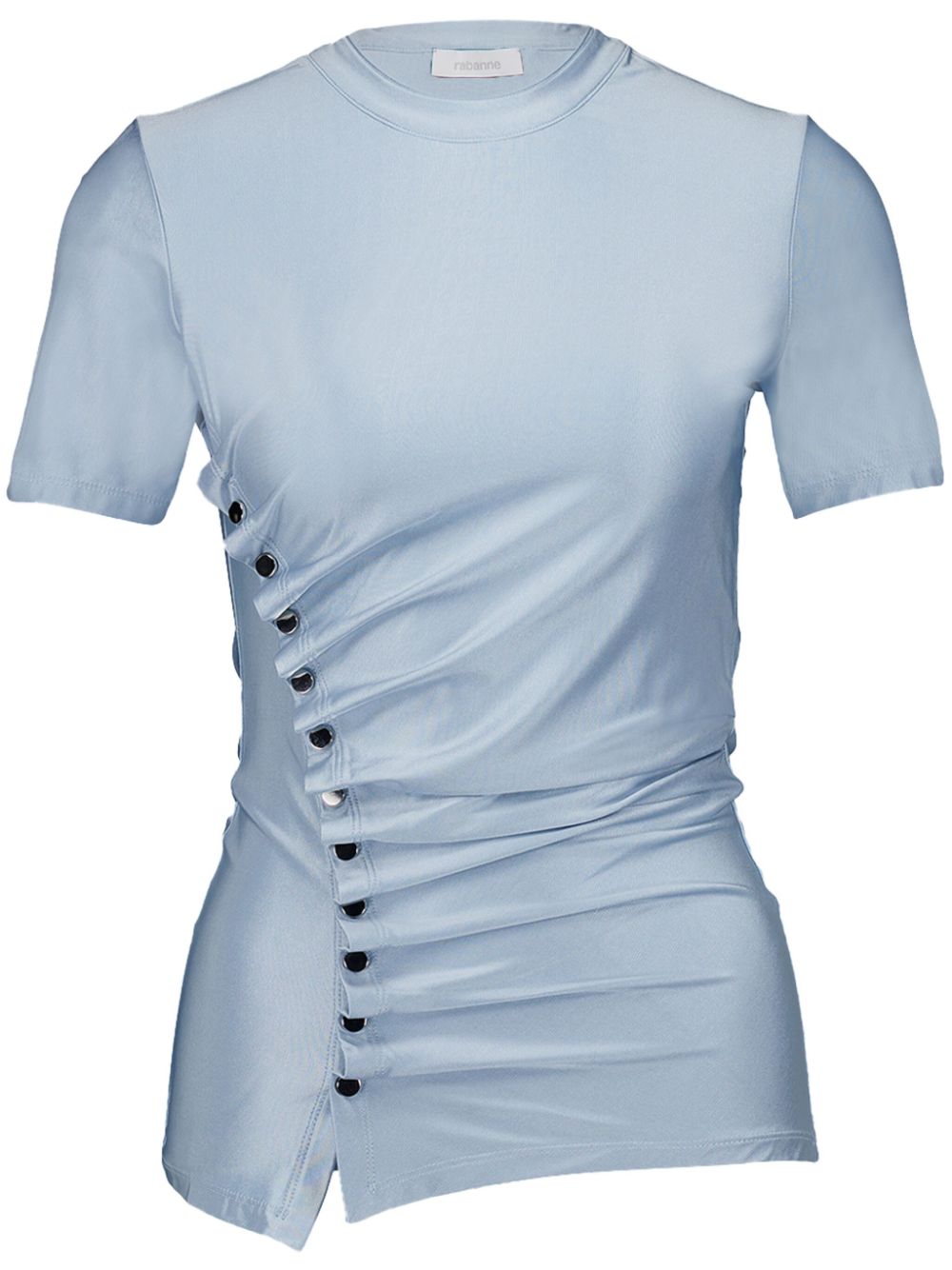 Draped short sleeve t-shirt - Blue