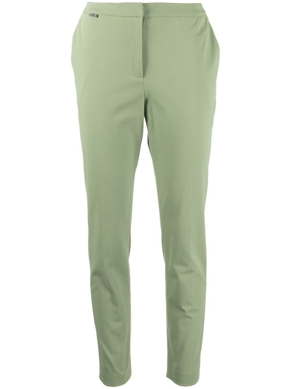 Low-rise tapered trousers - Green