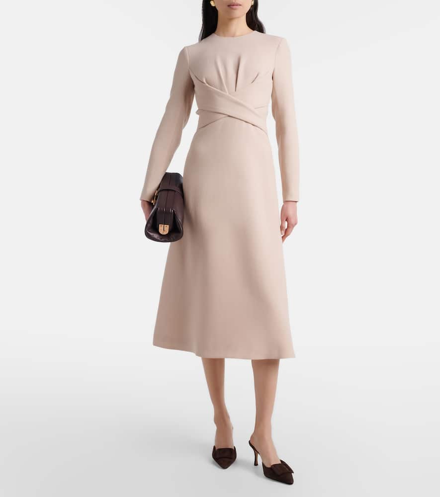 Elta wool crêpe midi dress