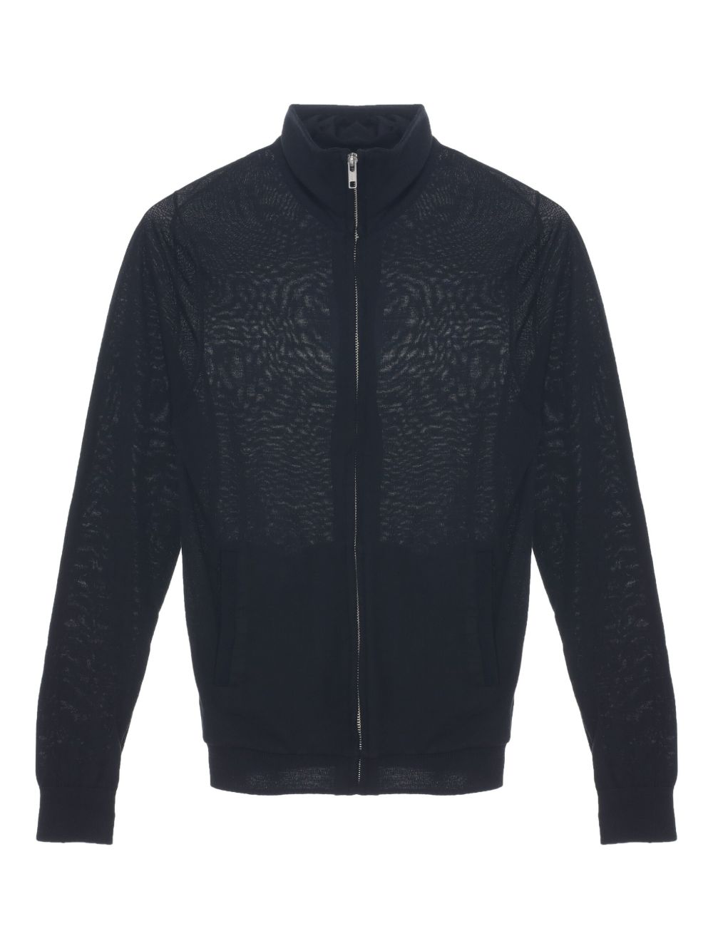 Zip-up cardigan - BLACK
