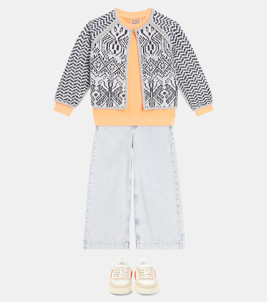 Reversible cotton-blend jacquard jacket