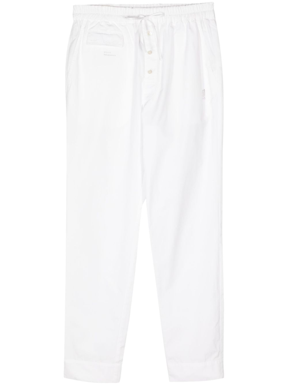 Panelled cotton track pants - White