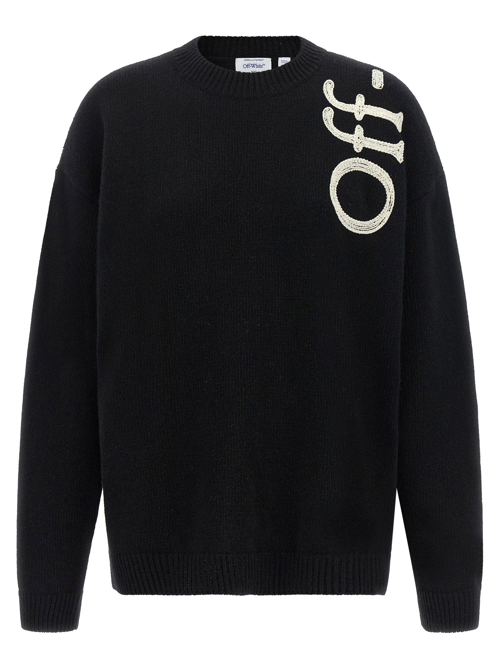 Embroidered Logo Sweater — Black