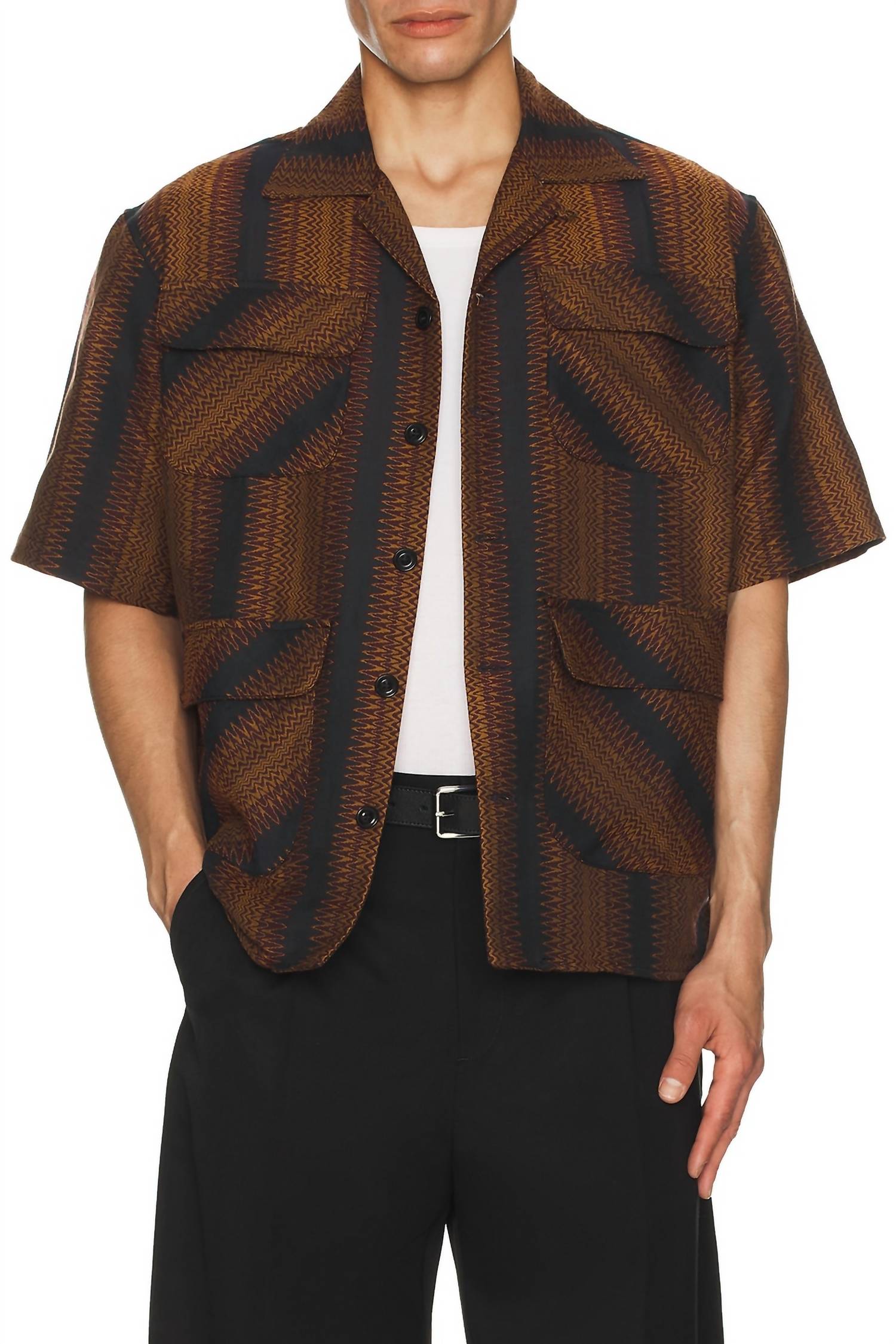 Aloha Shirt In Sonic Jacquard
