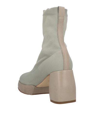 Woman Ankle boots Sage green Size 6 Textile fibers, Leather