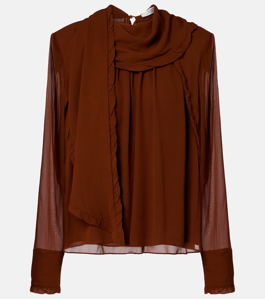 Sheer Twist georgette blouse
