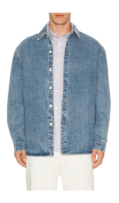 KROST Oversized Denim Shirt in Blue. S. Also in M, L, XL/1X