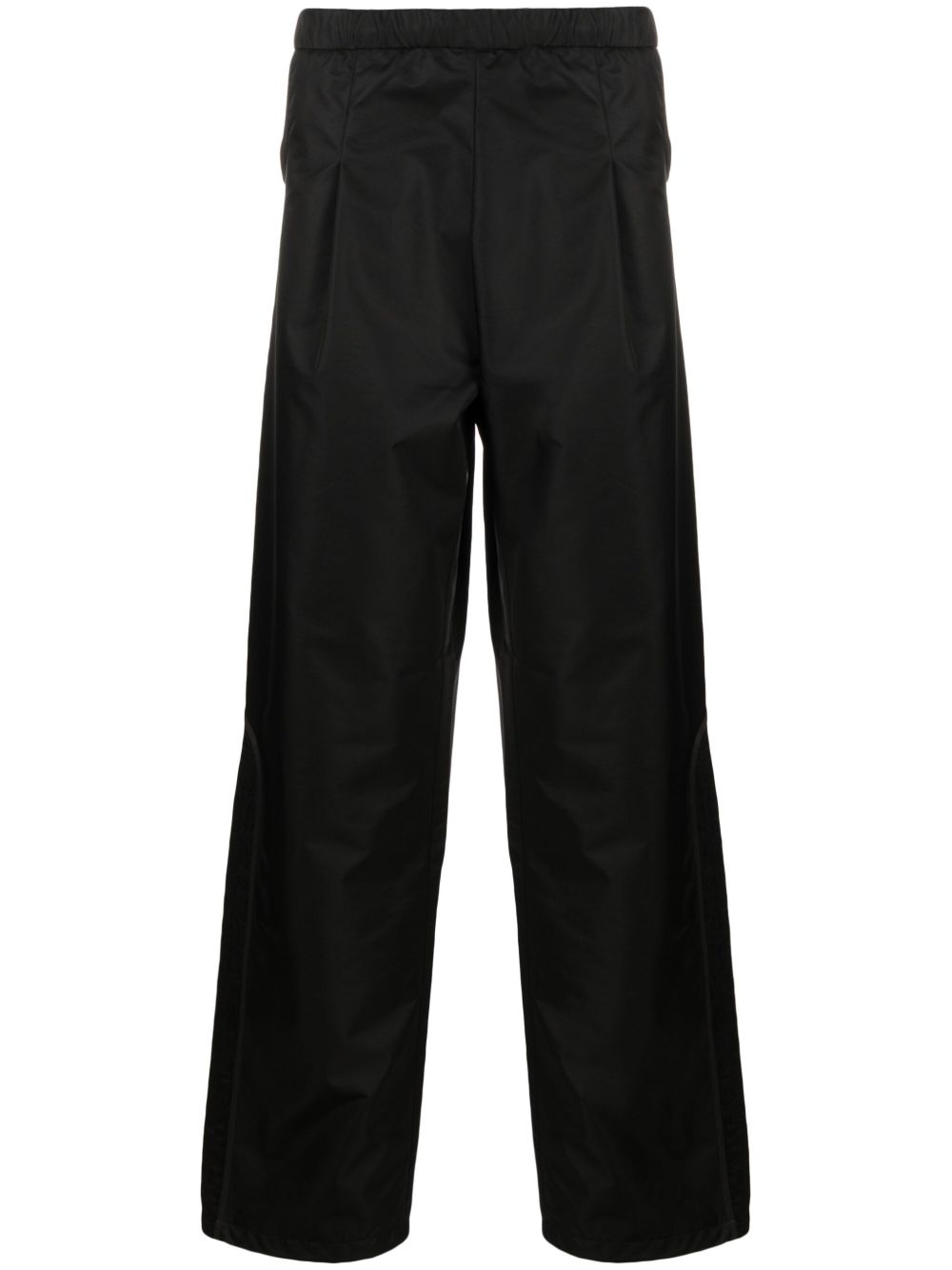 J.LAL pleated elasticated straight-leg trousers - Black