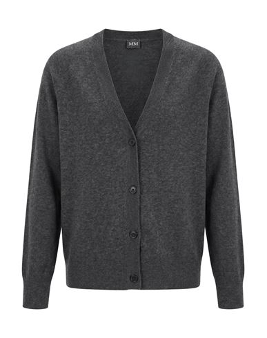 Mm By Woman Cardigan Grey Size L Virgin Wool, Cashmere