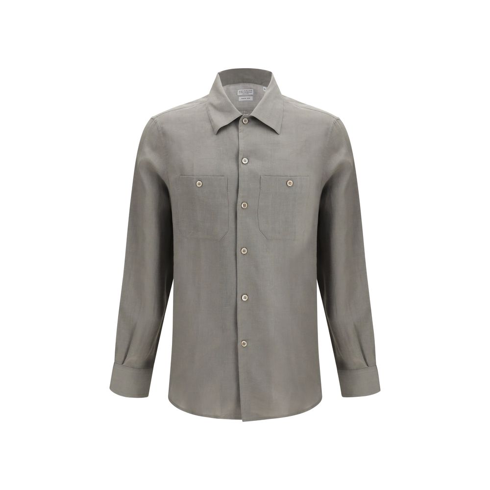 Linen Shirt — Gray