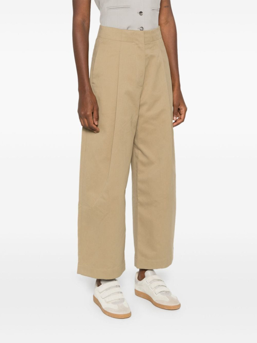 Cotton Wide-leg Trousers
