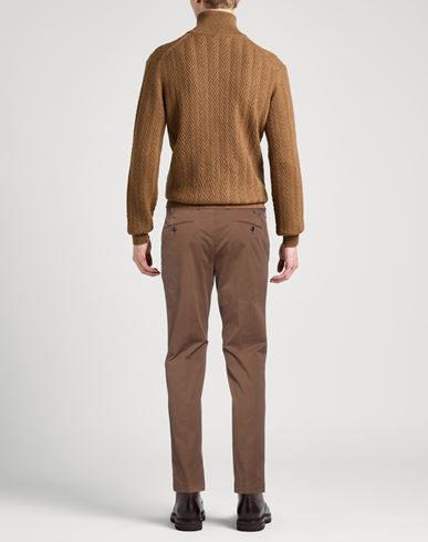Man Pants Brown Size 40 Cotton, Elastane