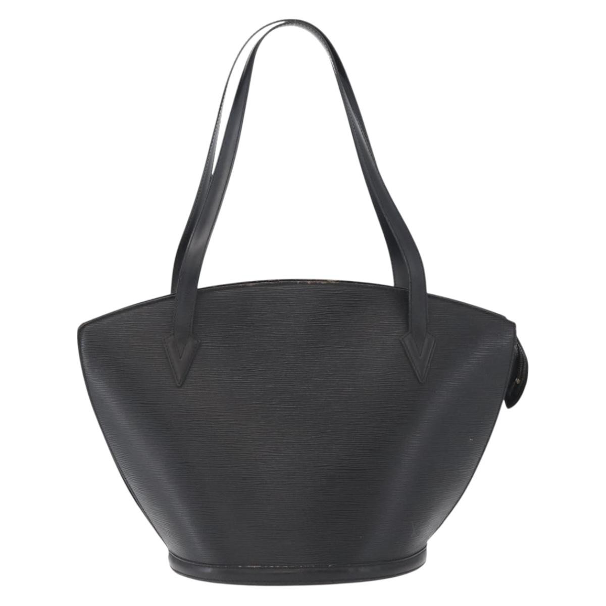 Louis Vuitton Saint Jacques Handbag Epi Leather Black Leather Shoulder Bag Bag Pre-Owned