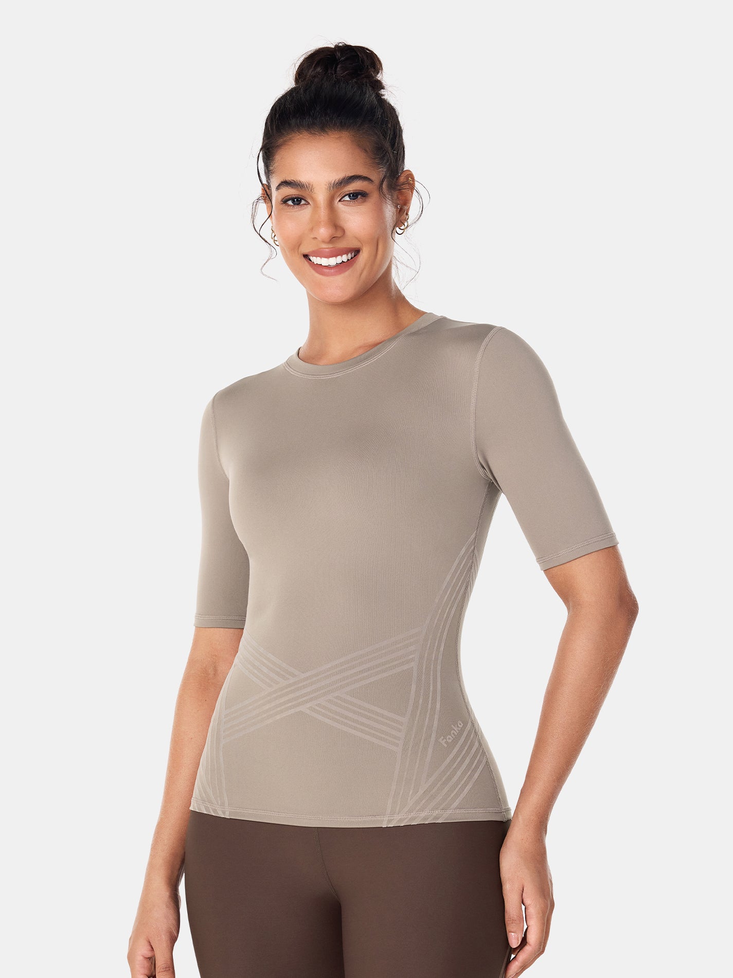 PowerBand Resistance Short Sleeve T-shirt - Tan