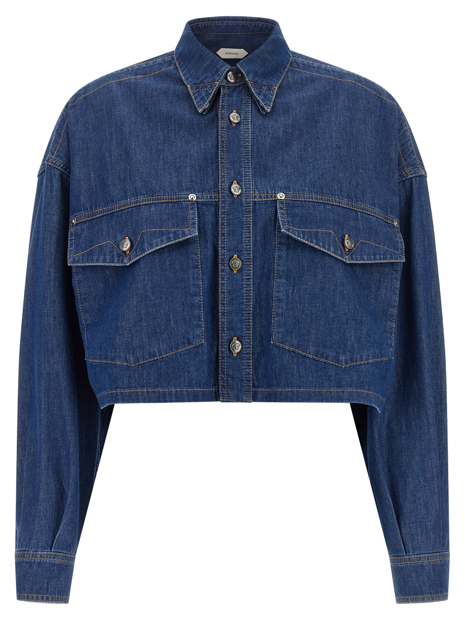Cotton Denim Jacket — Blue