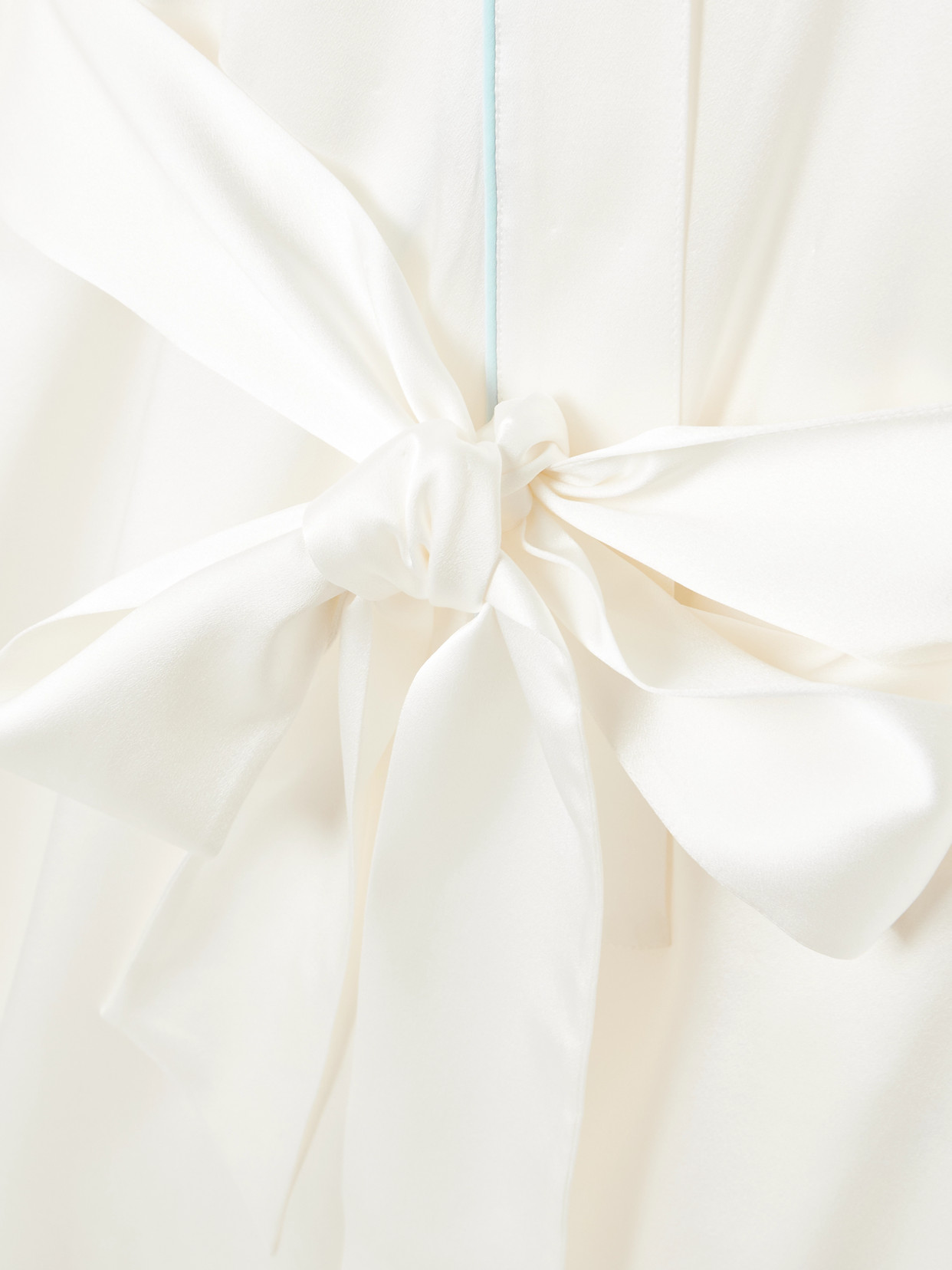 Mimi Silk-satin Robe - Ivory