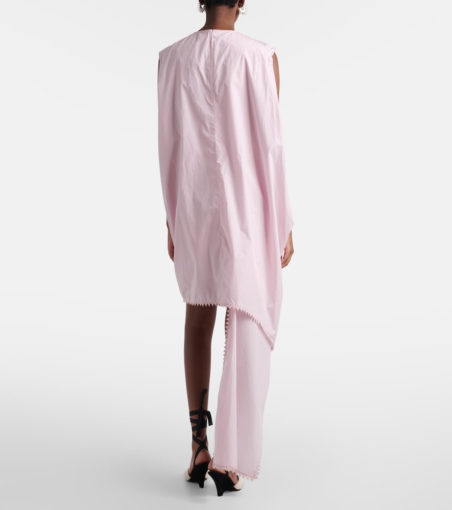 Traversin asymmetric cotton poplin minidress