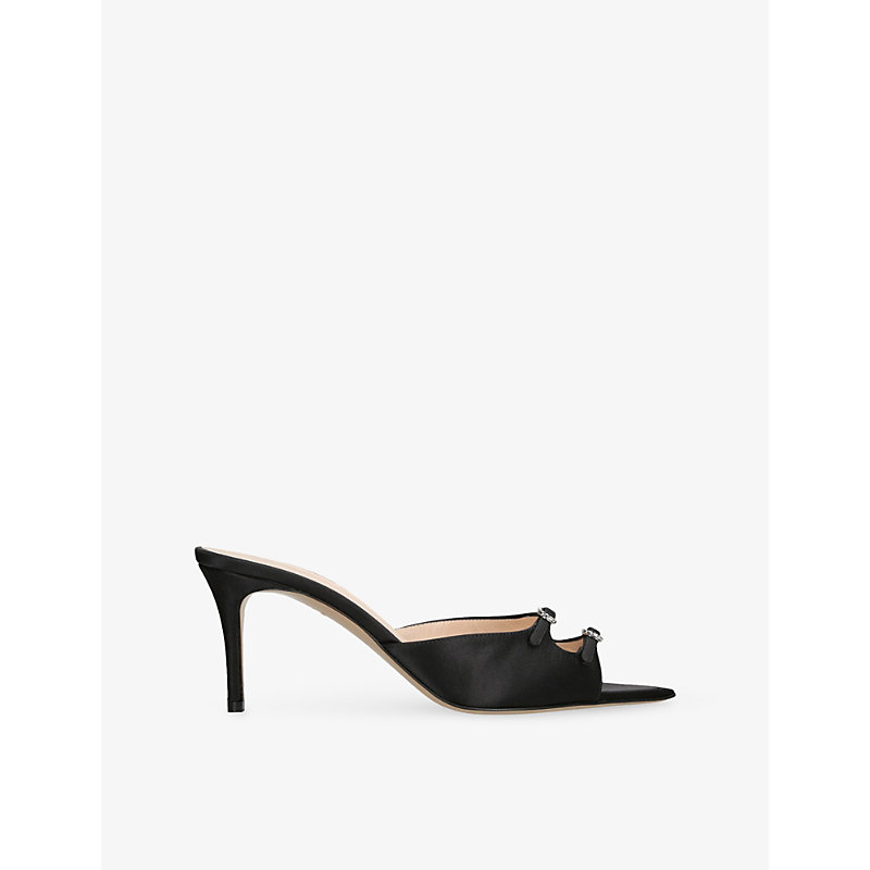 Womens Carol 75 Satin Heeled Mules
