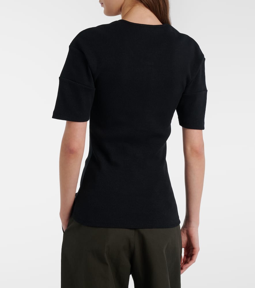 Cotton and linen Henley shirt