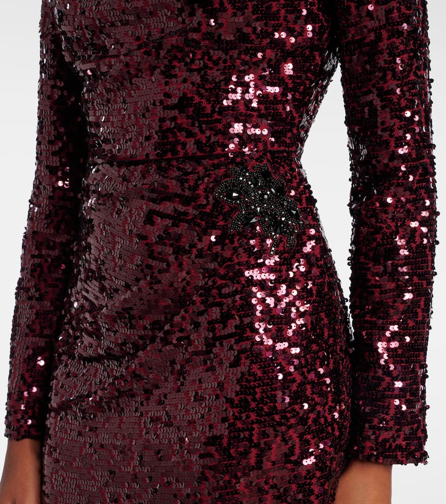 Draped sequined gown