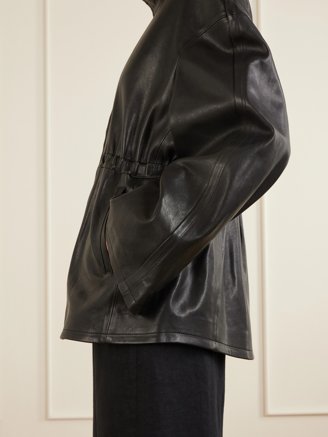 Passage Leather Jacket - Black