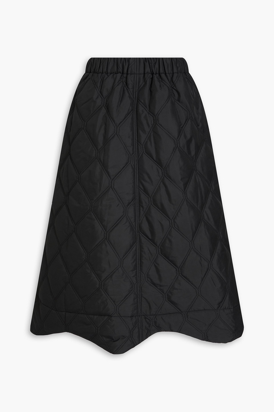 Quilted shell midi skirt - Black - DE 32