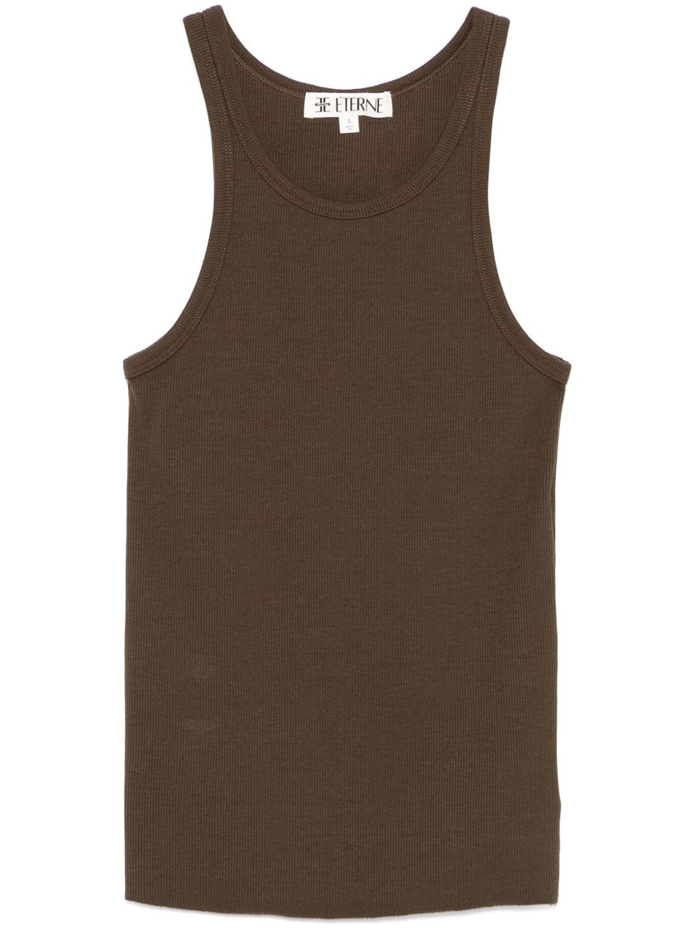 Fine-ribbed tank top - Green
