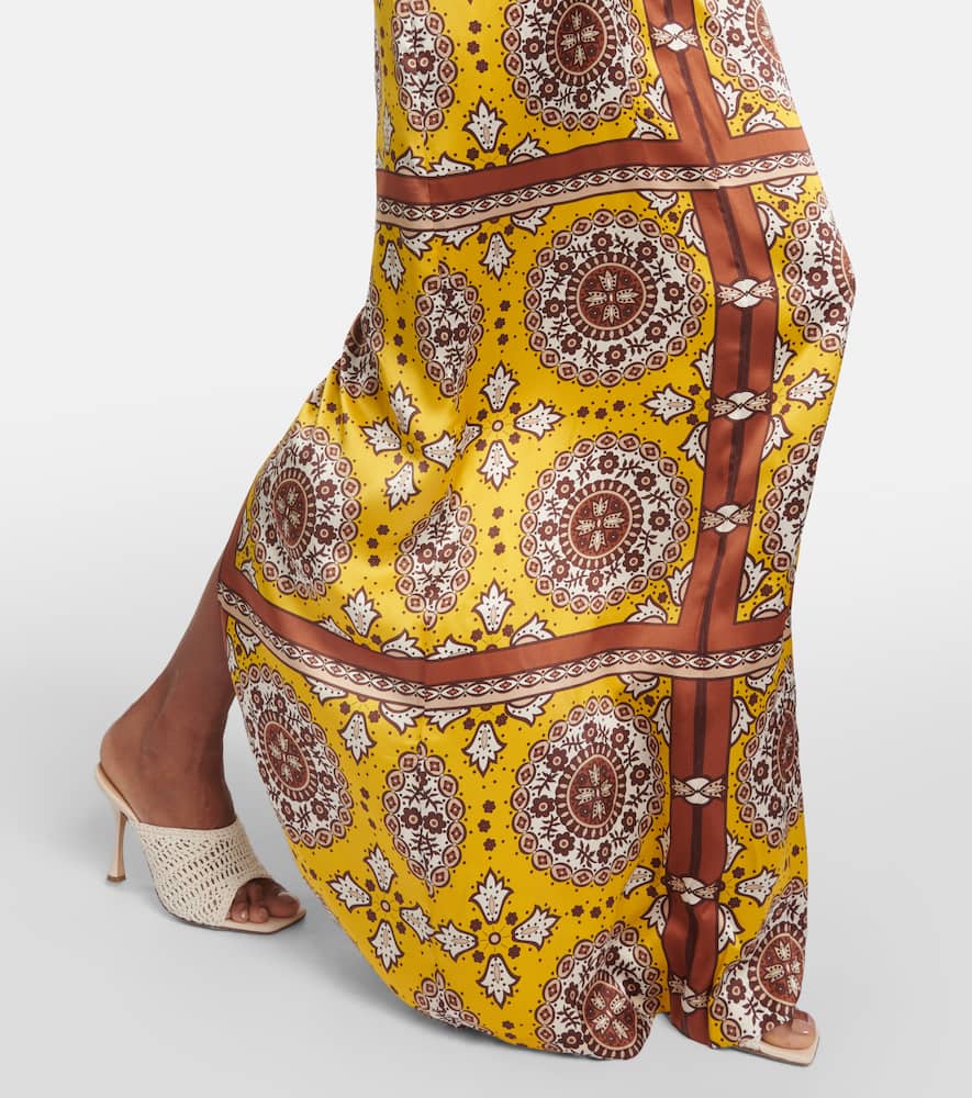 Rigel printed silk maxi dress