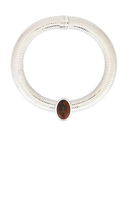 Julietta Opyum Necklace in Metallic Silver