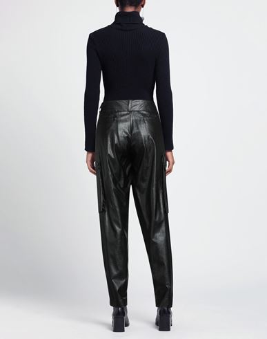 Woman Pants Black Size 4 Polyurethane, Viscose