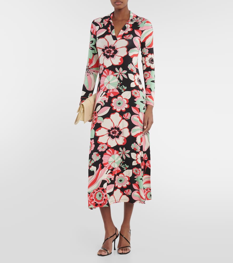 Tillie floral jersey midi dress