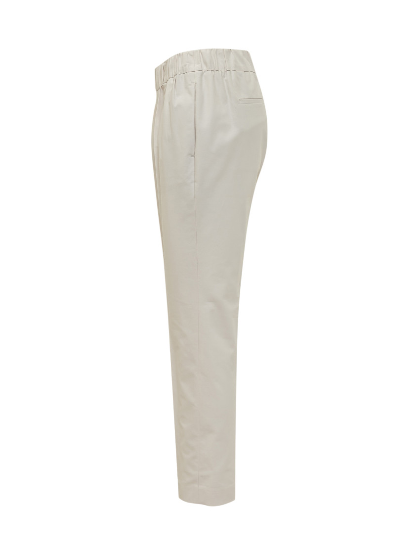 Beige Relaxed Joggers Pants