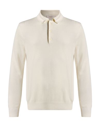 Man Sweater Off white Size L Silk, Cotton