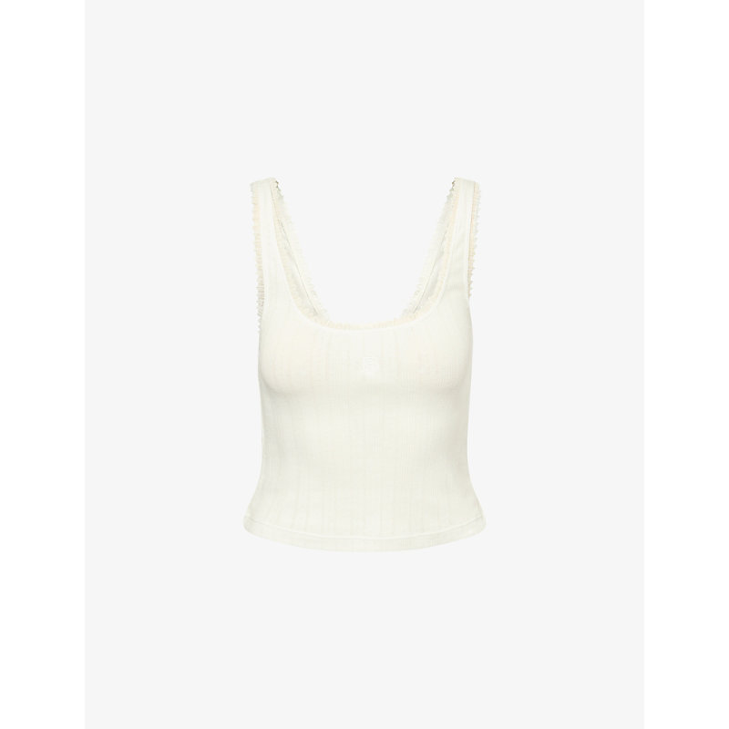 Womens Lacie Pointelle-Jersey Cotton Tank Top