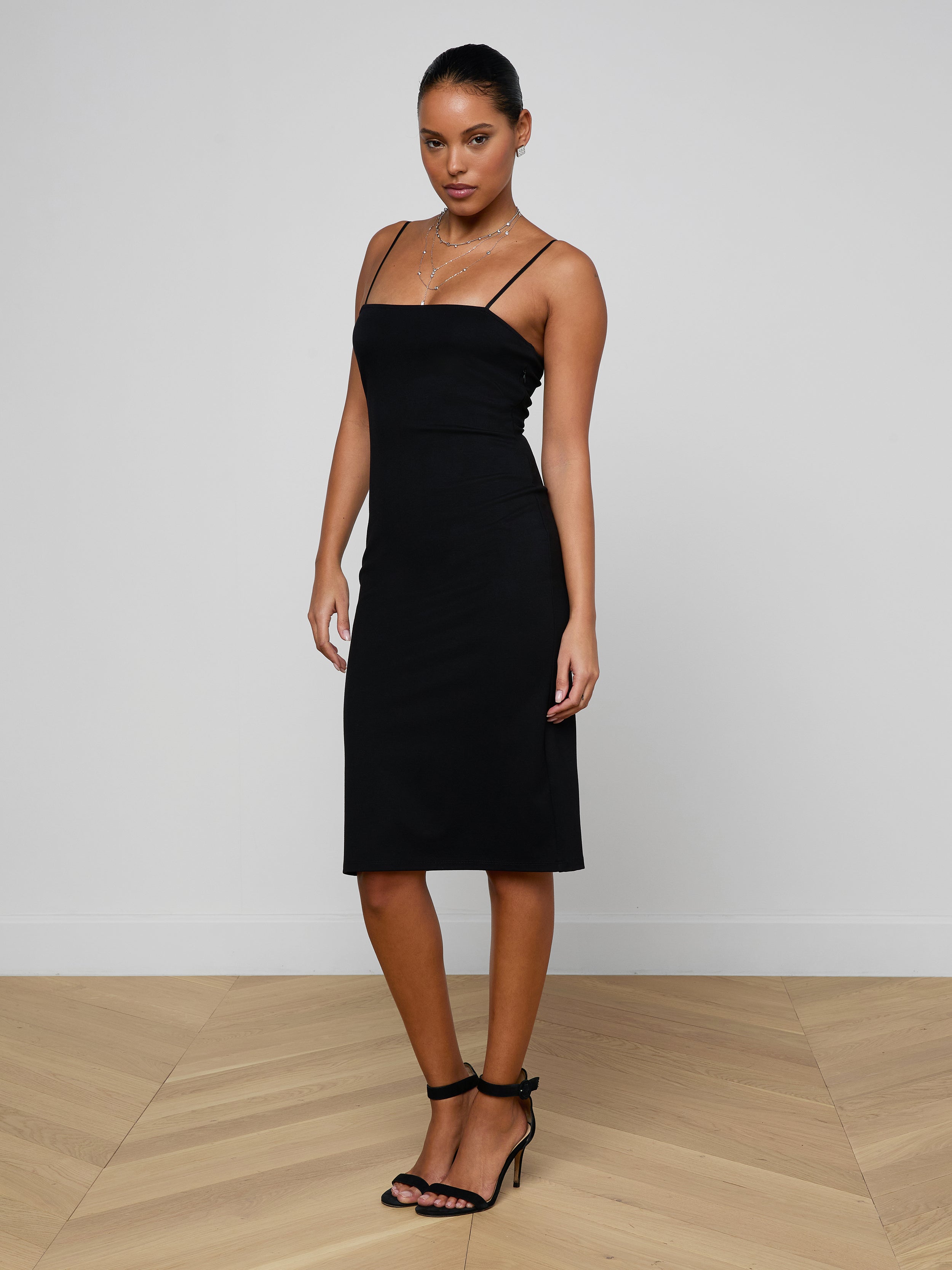 Eira Midi Dress In Black