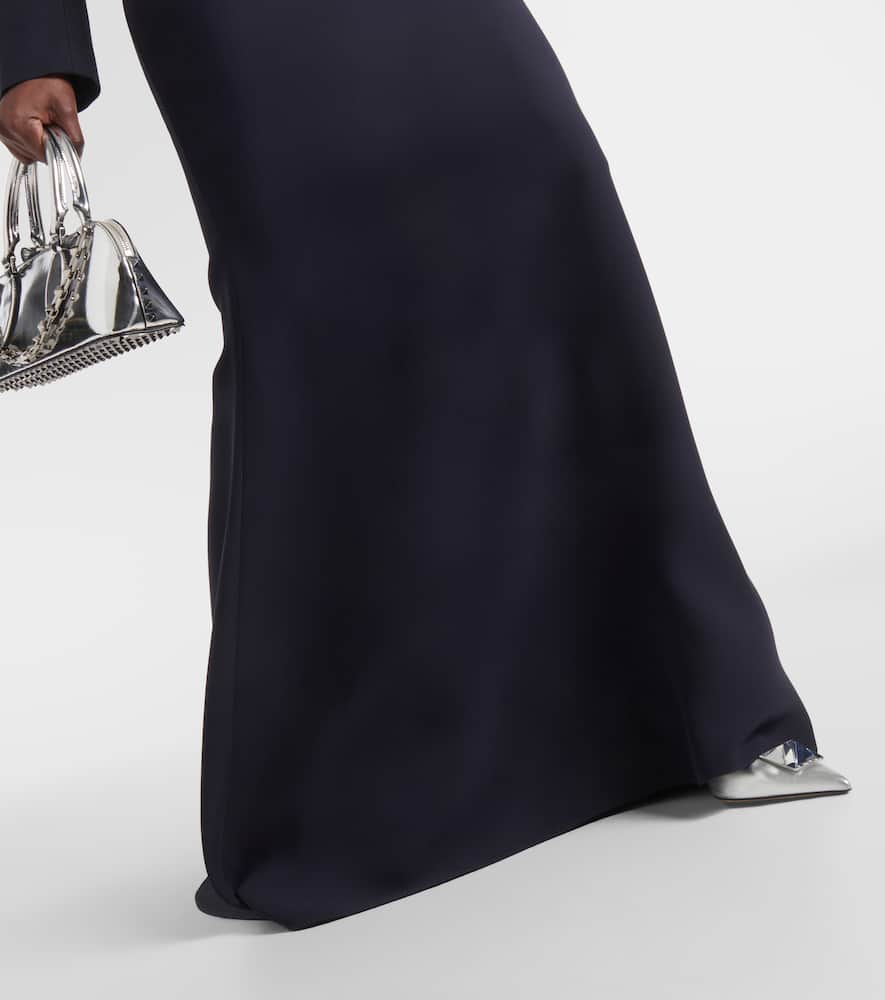 High-rise silk maxi skirt