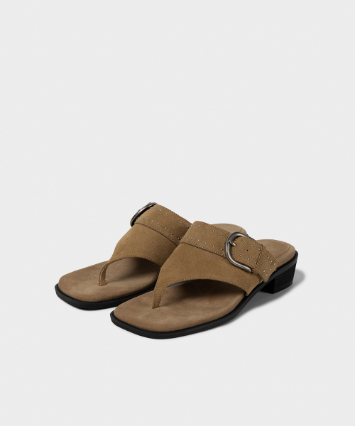 Stadia Buckle Flip-Flop Beige