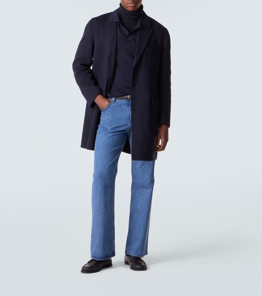 Cashmere and silk polo sweater