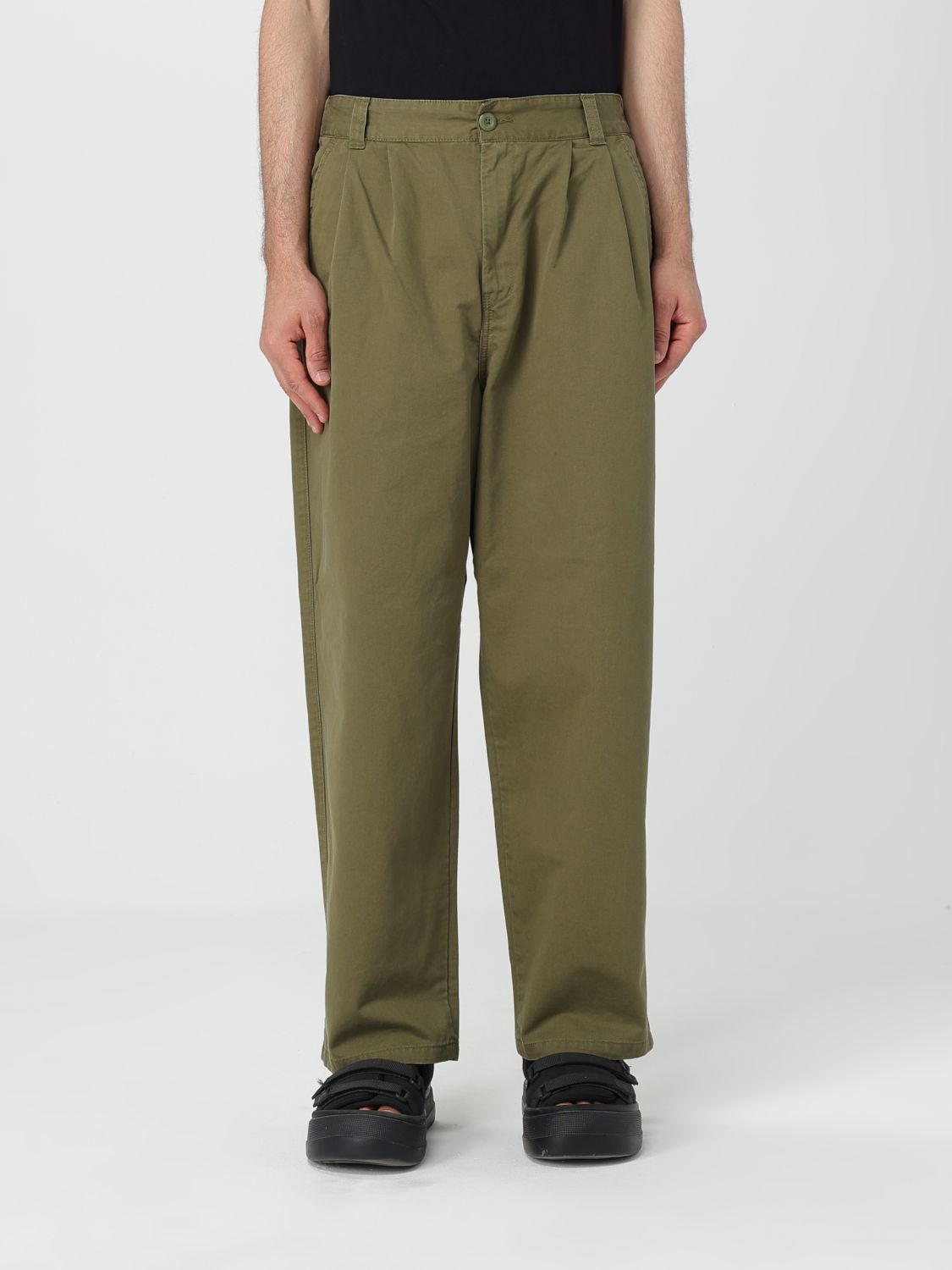 Pants Men color Green