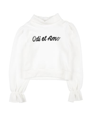 Kid Girl Sweatshirt Ivory Size 14 Cotton, Elastane