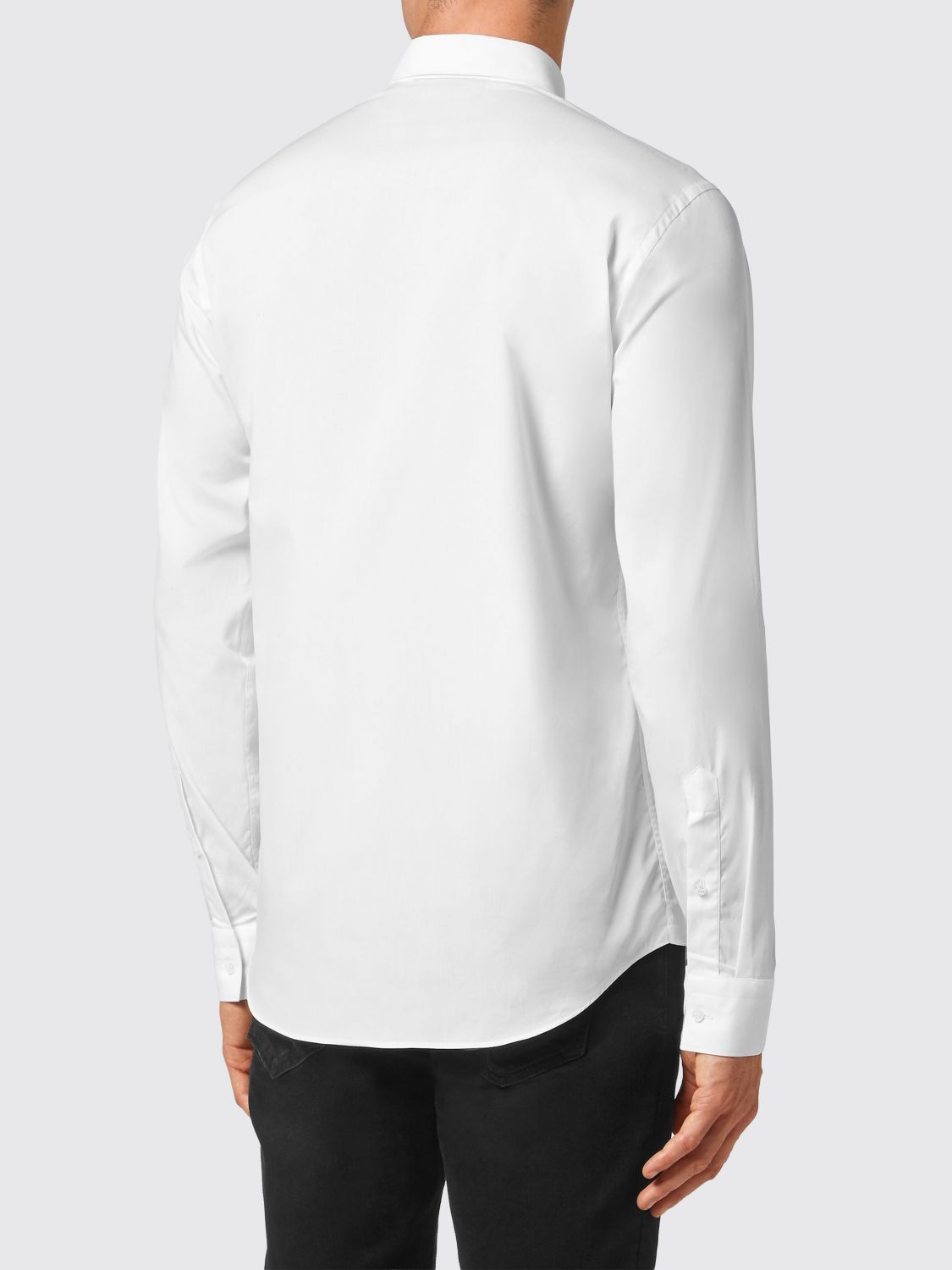 Embroidered skull cotton shirt - White